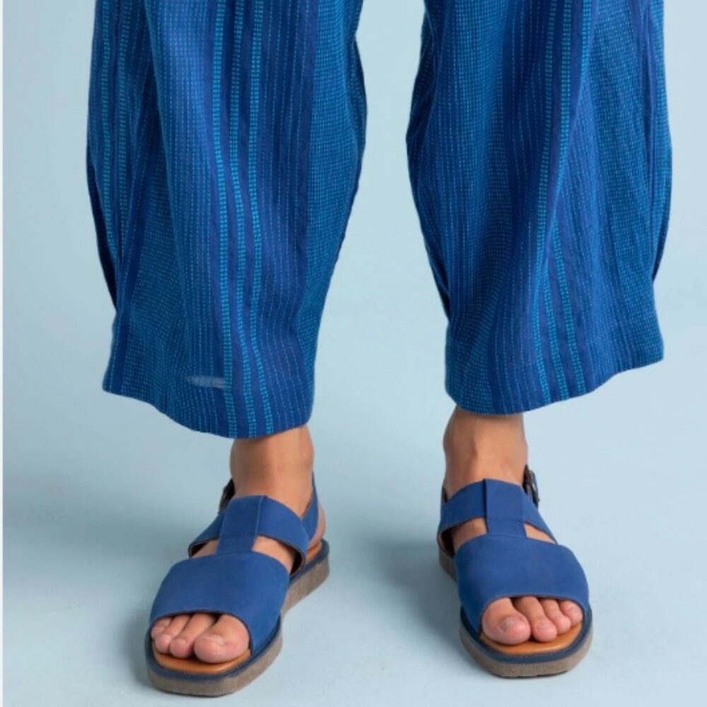 Unworn Gudrun Sjoden Blue Nubuk Sandal